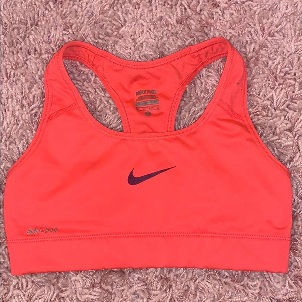 Orange Nike Sports Bra